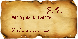 Püspök Iván névjegykártya